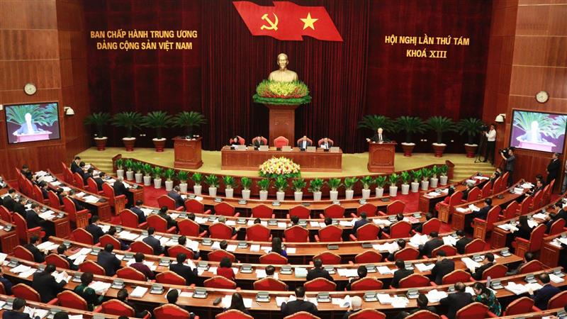Quang cảnh Hội nghị lần thứ 8 Ban Chấp hành Trung ương (khóa XIII)