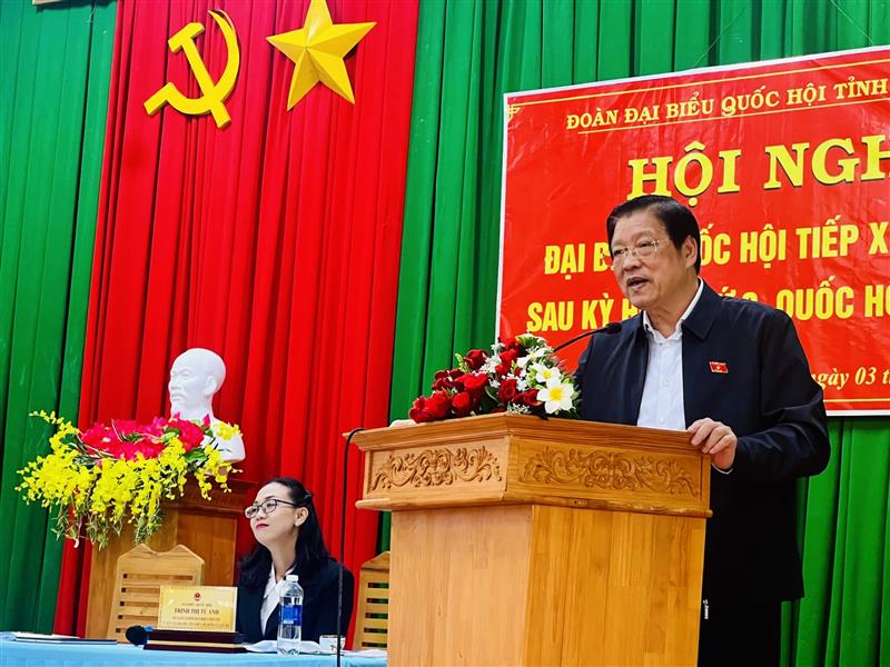 Trưởng Ban Nội chính Trung ương Phan Đình Trạc tiếp thu, giải trình các nội dung cử tri kiến nghị
