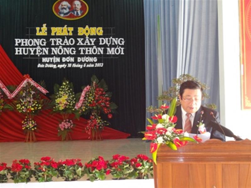 Đ/c Huỳnh Đức Hòa, Bí thư Tỉnh ủy phát biểu tại buổi lễ